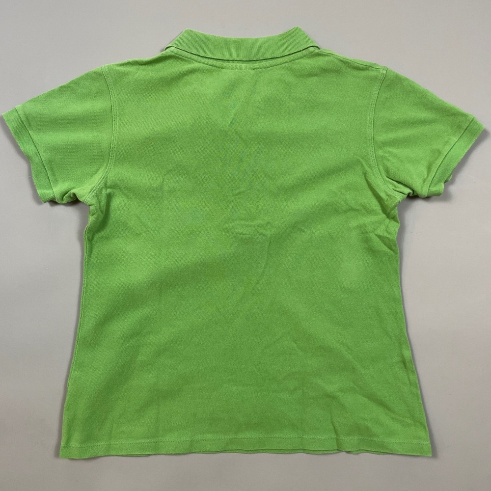 Lacoste Womens Short Sleeve Pique Polo Shirt Lime Green Crocodile Logo Size 2